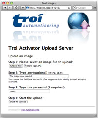 Image Upload Server seen from Safari