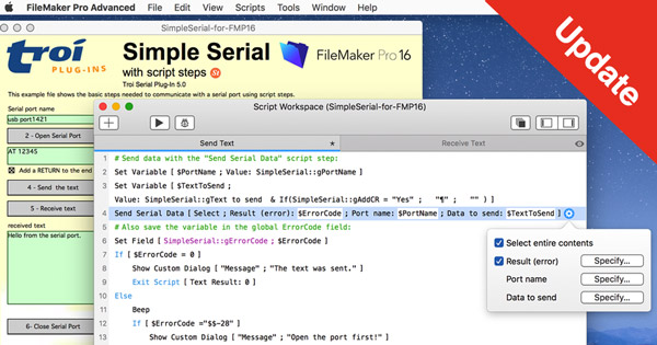 Troi Serial Plug-in 5.0.1 for #FileMaker Pro 16
