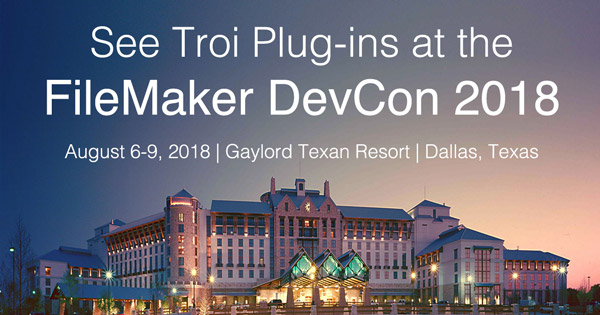 See Troi at the #FileMaker DevCon 2018