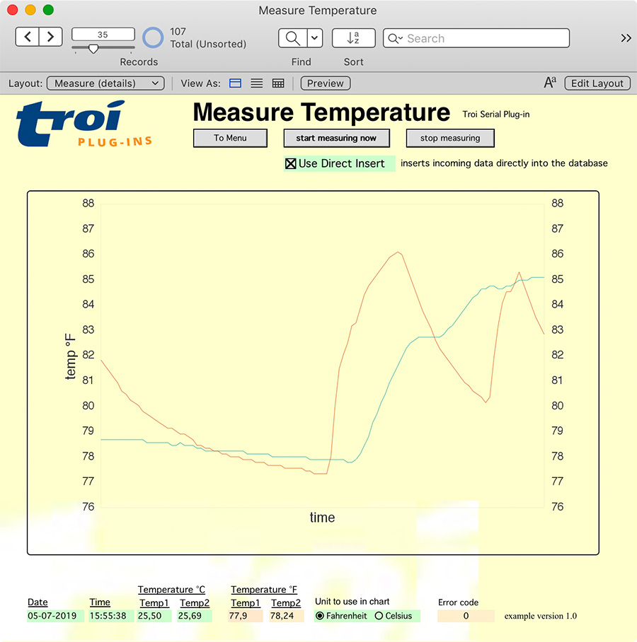 Measure temperature