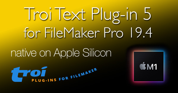 Troi Text Plug-in 5 for FileMaker Pro 19.4